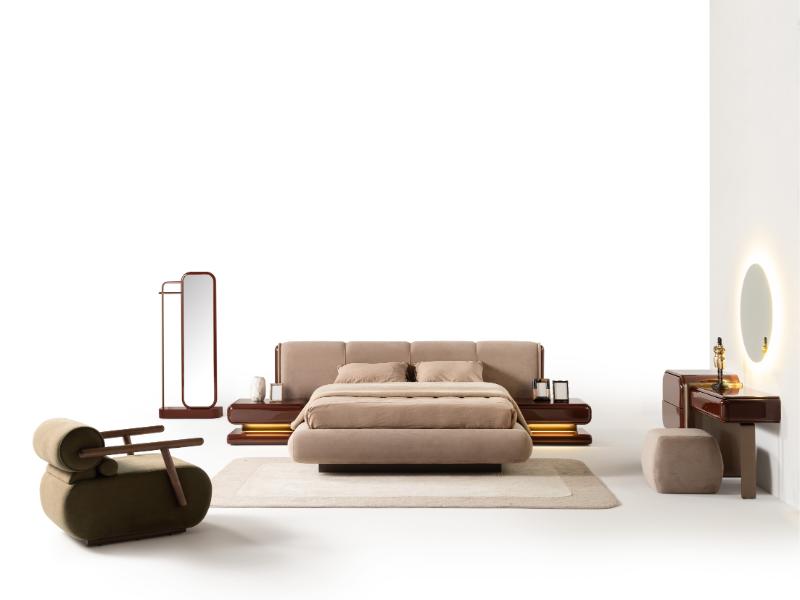 Mocha Burgundy Bedroom