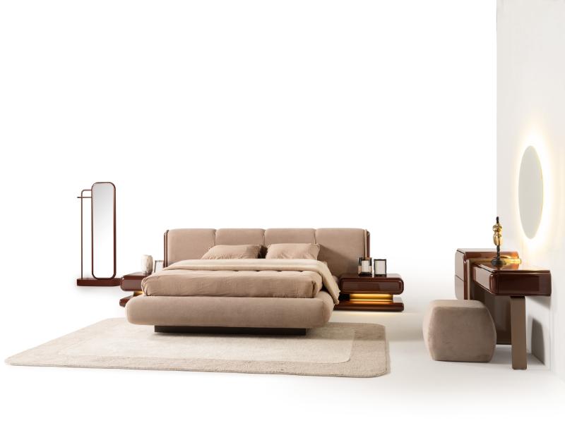 Mocha Burgundy Bedroom