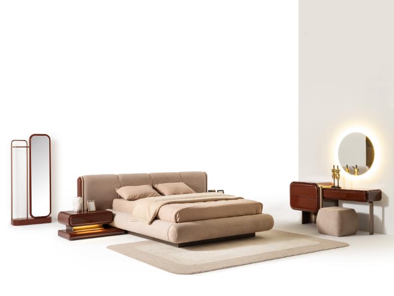 Mocha Burgundy Bedroom